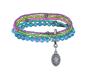 Preview: blau/grün/lila - Petit Glamour d'Afrique - Armband von Konplott